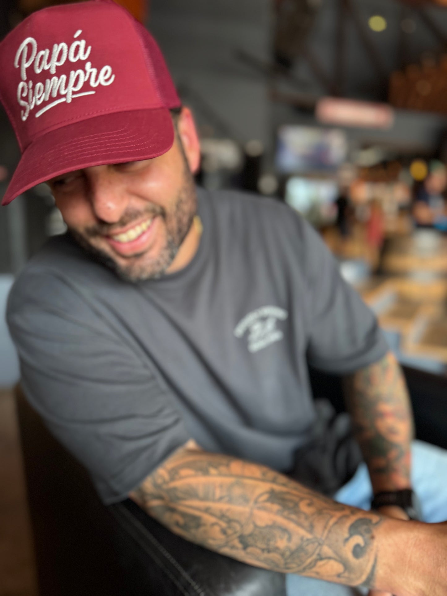 PAPÁ SIEMPRE Trucker Hat - Maroon