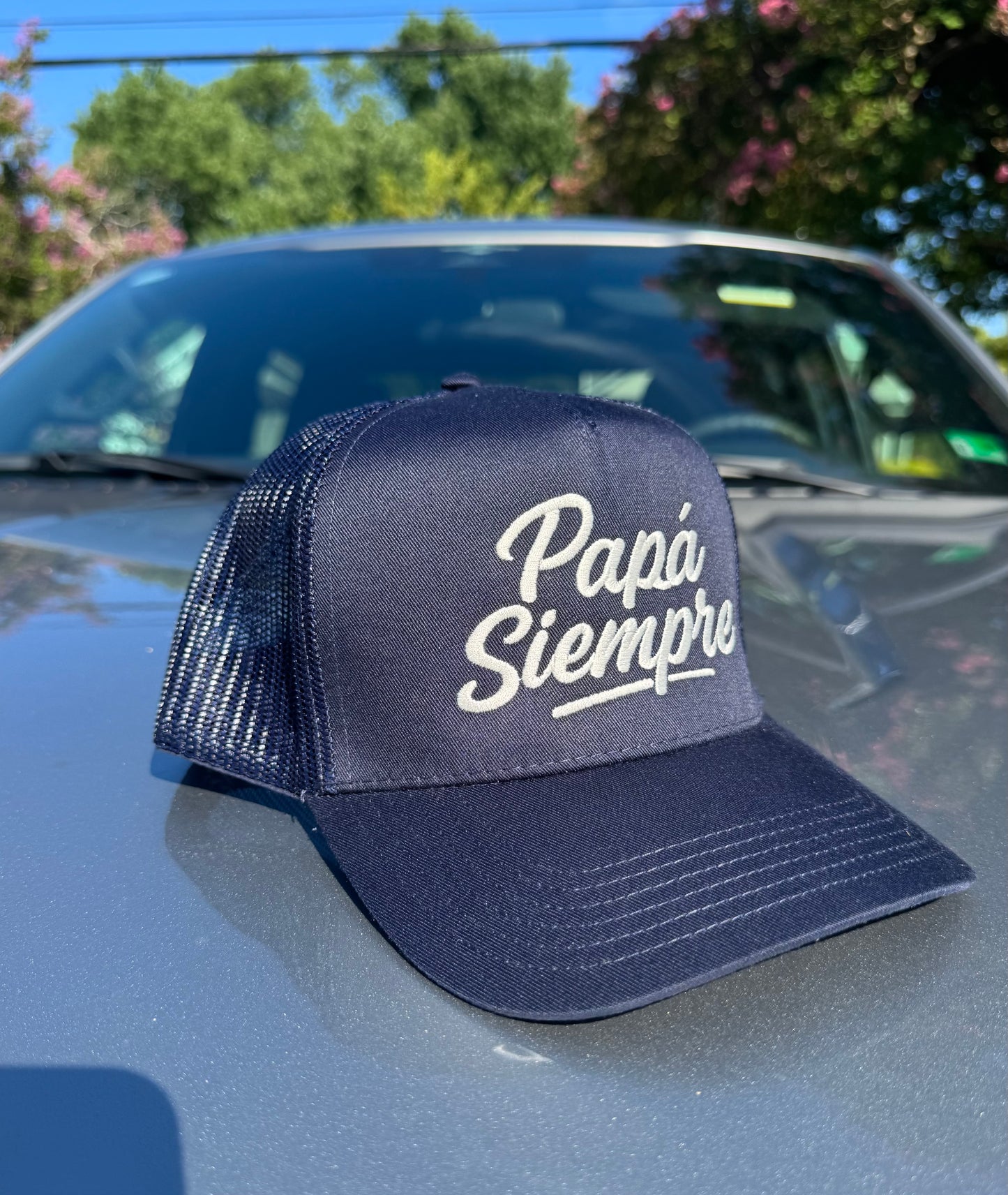 PAPÁ SIEMPRE Trucker Hat - Navy