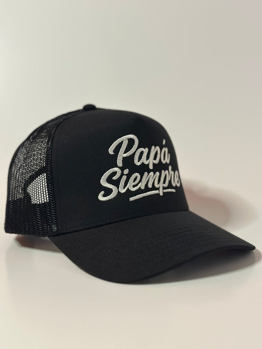 PAPÁ SIEMPRE Trucker Hat - Black